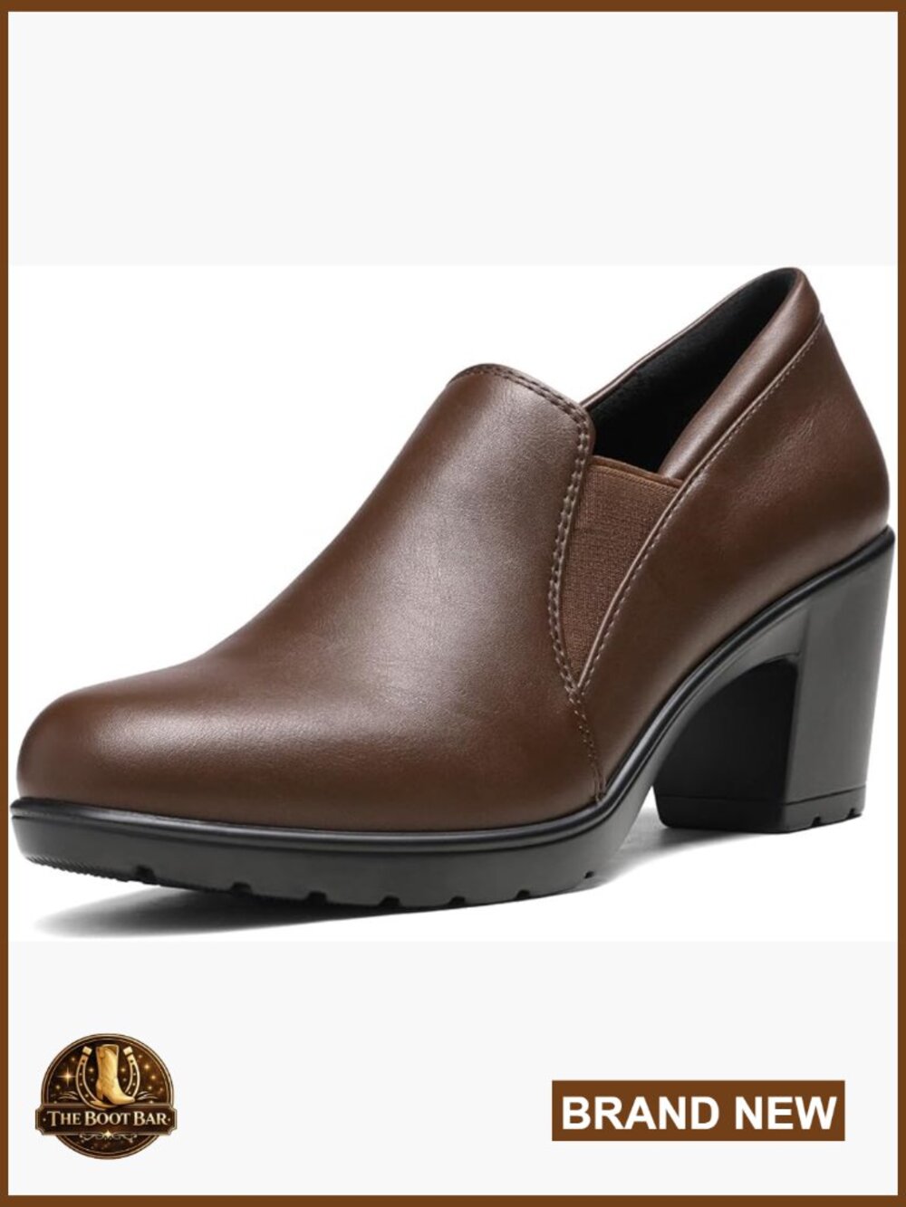 Women's Low Chunky Block Heels Pumps Comfortable Slip-on Loafers Office